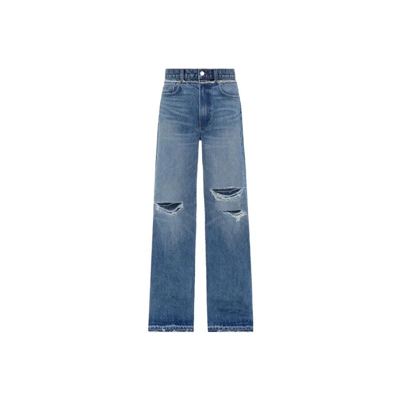 AMIRI Wide leg Cotton Jeans-0