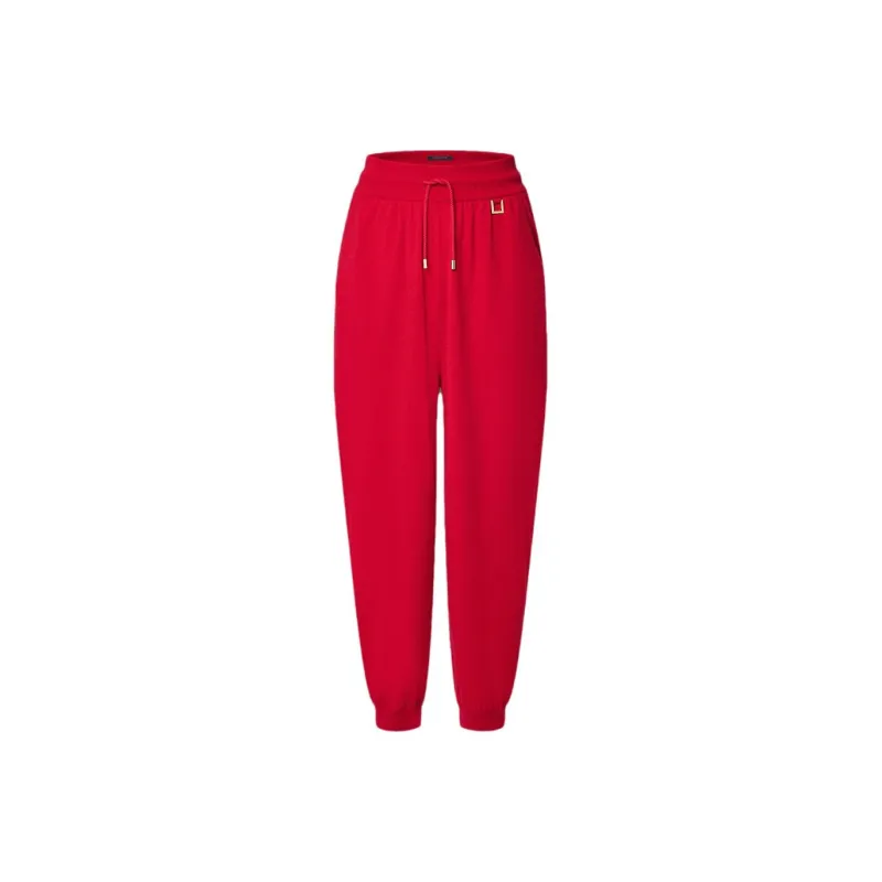 LOUIS VUITTON FW24 Knitted Sweatpants Women's Red-0
