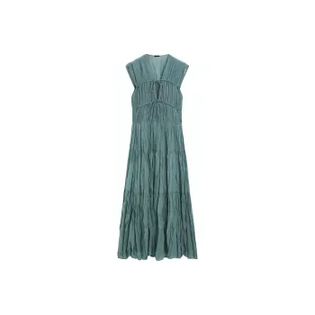 Massimo Dutti Sleeveless Dress Women's Turquoise