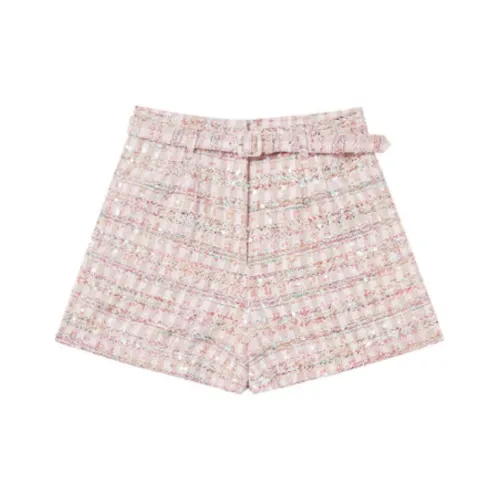 Self portrait Casual Shorts Women's Pink