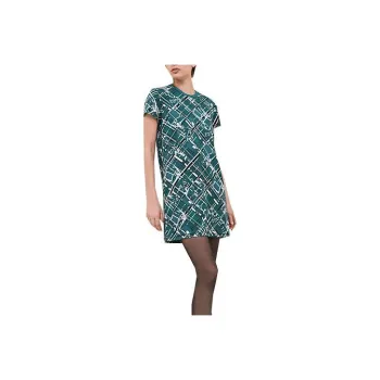 HERMES Short-Sleeved Dresses Women's Oxford Green