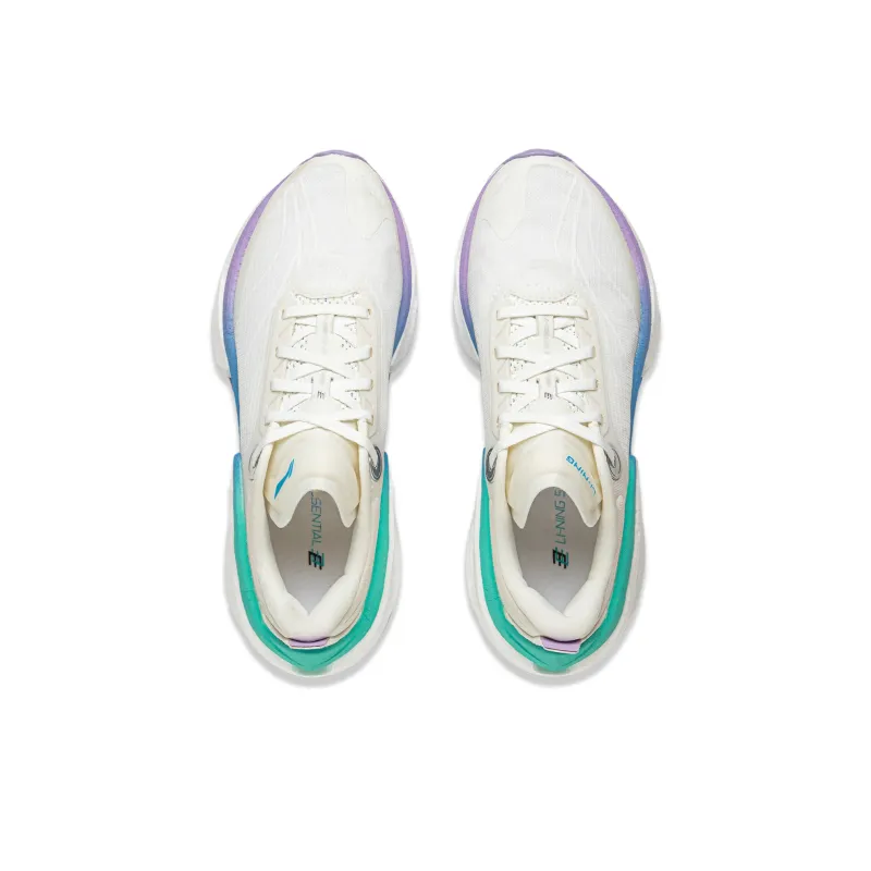 LiNing Shadow 3 ESSENTIAL Cushioning Support Rebound Low Top Casual Running Shoes Women's White Blue Purple-3