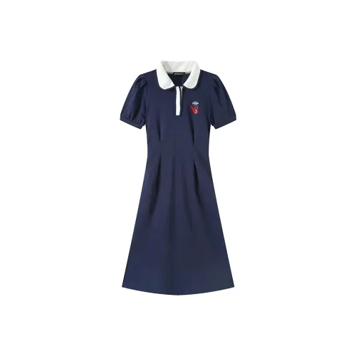 JOSR Short Sleeved Dresses Women's Navy Blue