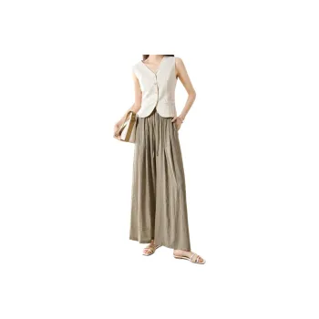 Mo Han Yi Mei Casual Pants Women's Elm Wood Color