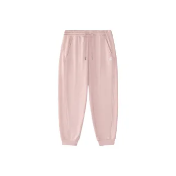 FILA FUSION Knitted Sports Pants Women's Red Pink