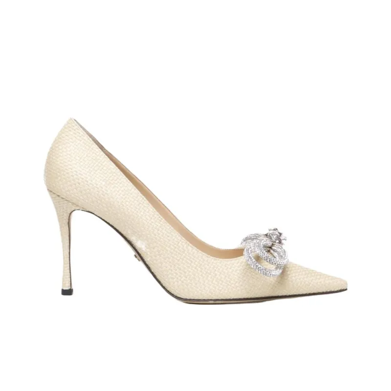 MACH & MACH Slim Heel High Heels Women's White-1