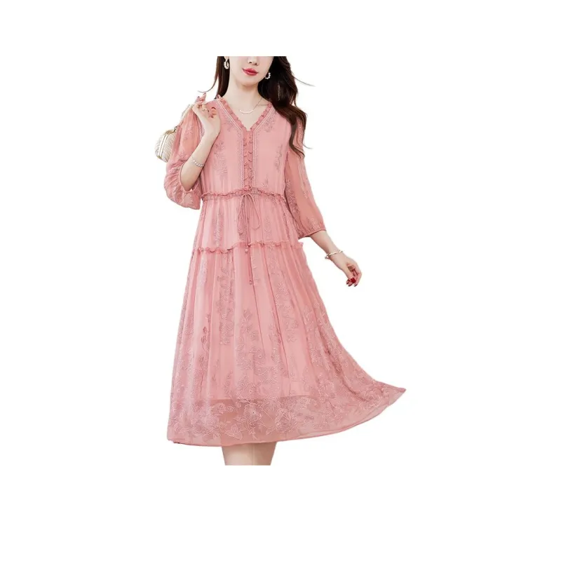 Ink Beauty Long Sleeved Dresses Women's-5