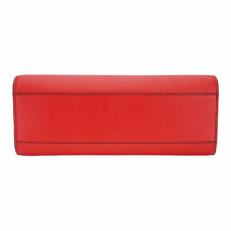 MICHAEL KORS Charlotte Artificial Leather Shoulder Bag, Crossbody Bag, Handbag Medium Size Women's Red-3