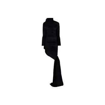 Balenciaga Twisted Knots Ruched Draped Dress