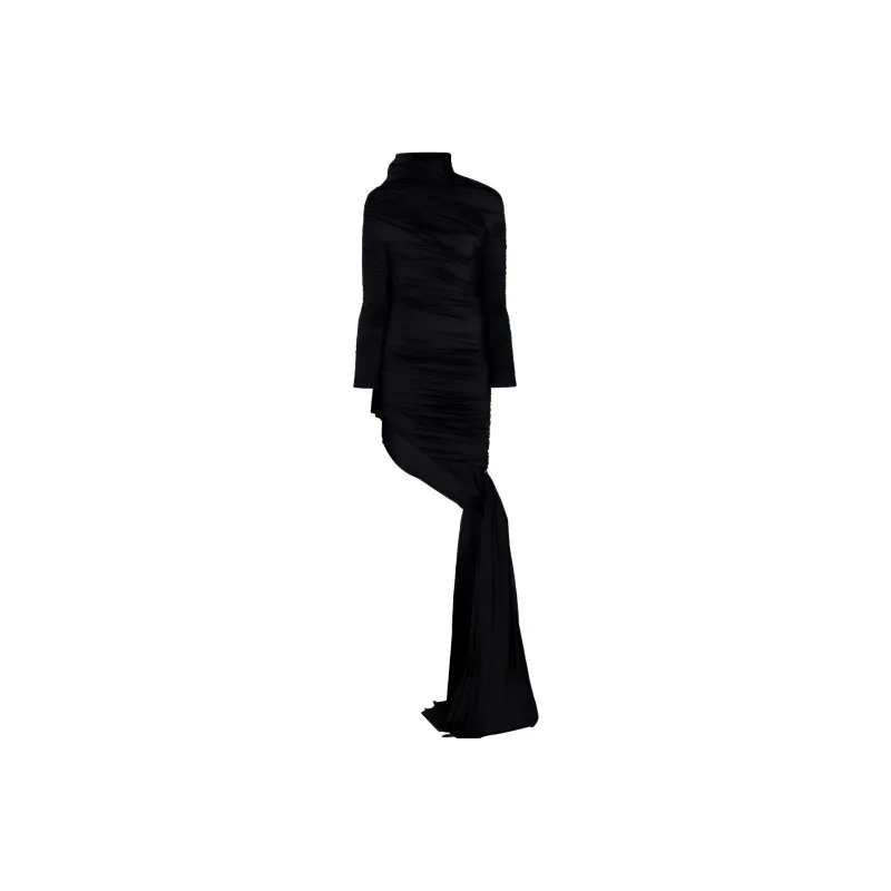 Balenciaga Twisted Knots Ruched Draped Dress-0