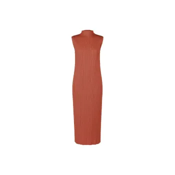 ISSEY MIYAKE Sleeveless Dress Women's Orange Red