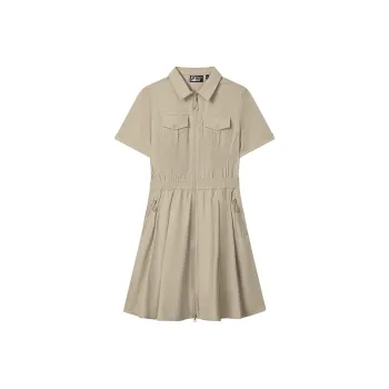 FILA ORIGINALE Short Sleeved Dresses Women's Wild Grass Khaki