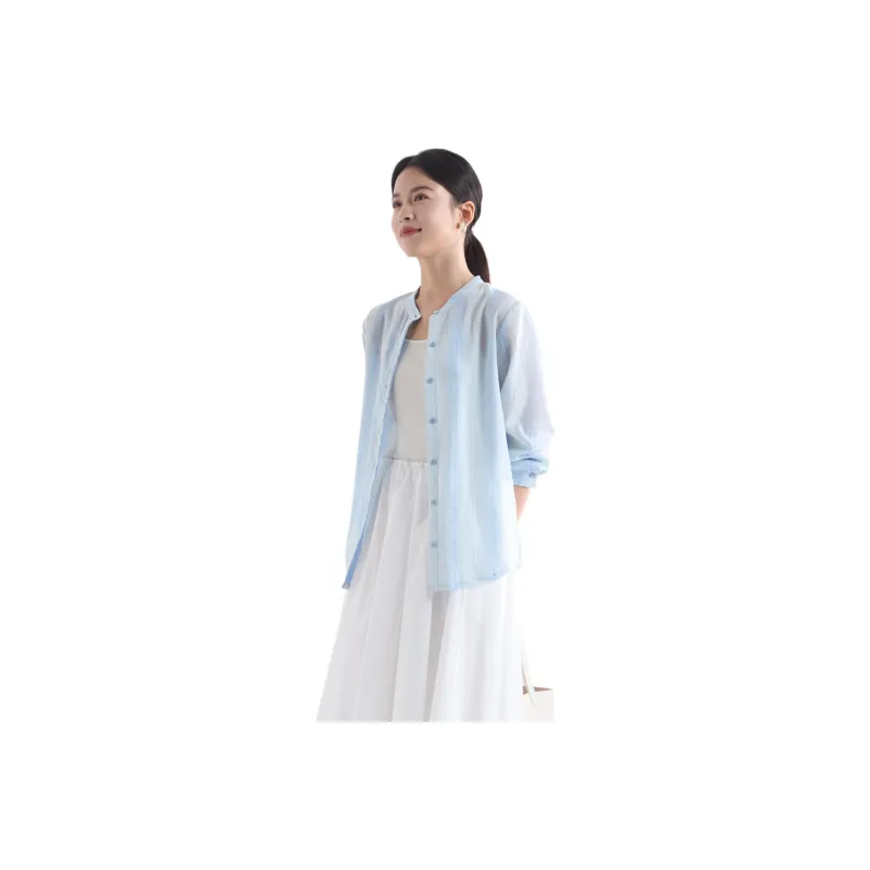 IHIMI Shirts Women's Light Blue-1