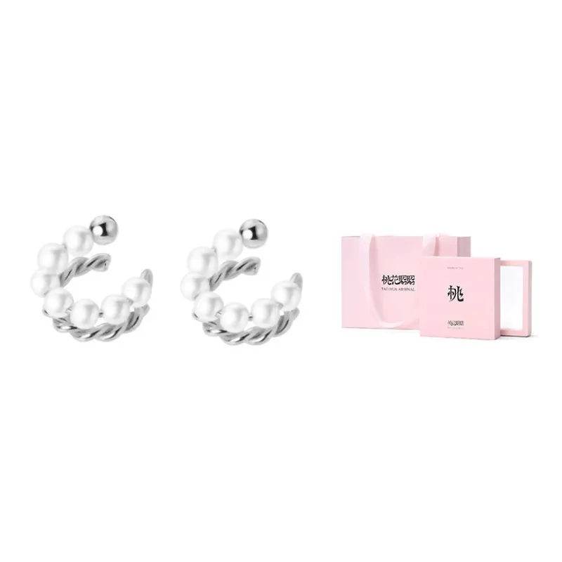 TAOHUAZHAOZHAO S925 Silver Clip On Earrings Women's-6