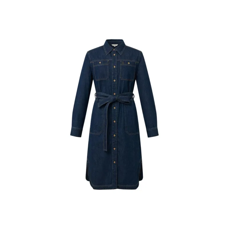 HAZZYS Long Sleeved Dresses Women's Dark Navy Blue-0
