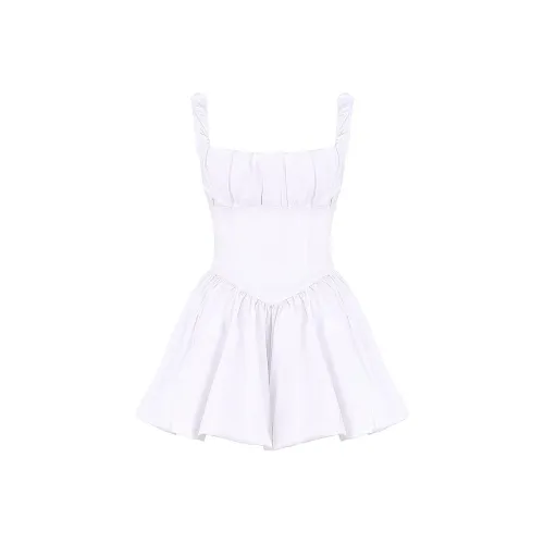 HOUSE OF CB LE PUFF Slip Dress Women's White/White
