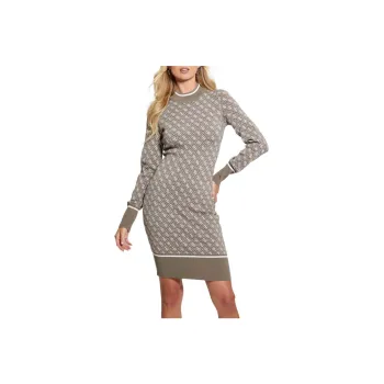 GUESS Lise Quattro G Sweater Dress Long-Sleeved Dresses Women's Gray
