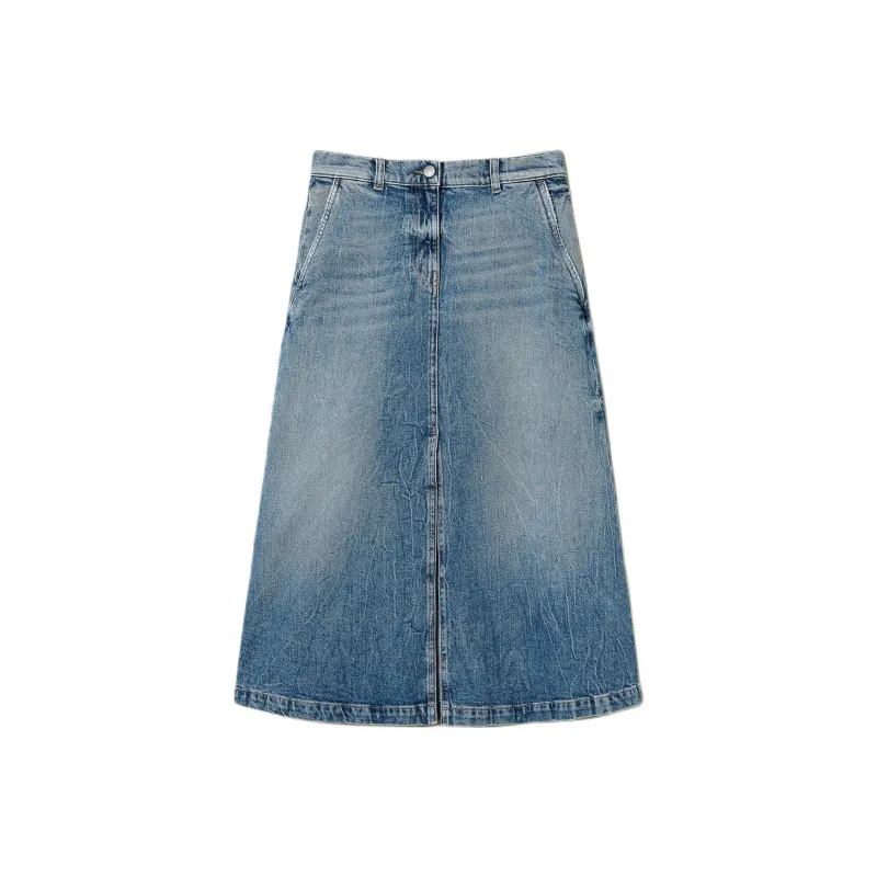 Twinset Denim Midi Skirt-0