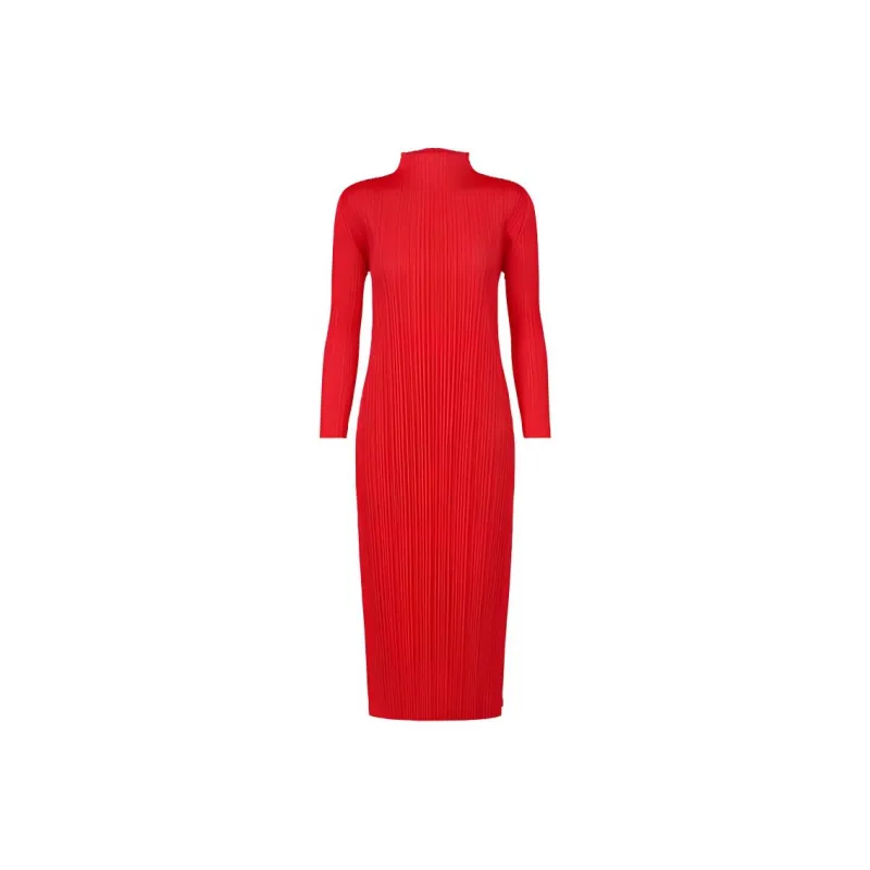 PLEATS PLEASE ISSEY MIYAKE FW24 Long-Sleeved Dresses Women's Red-0