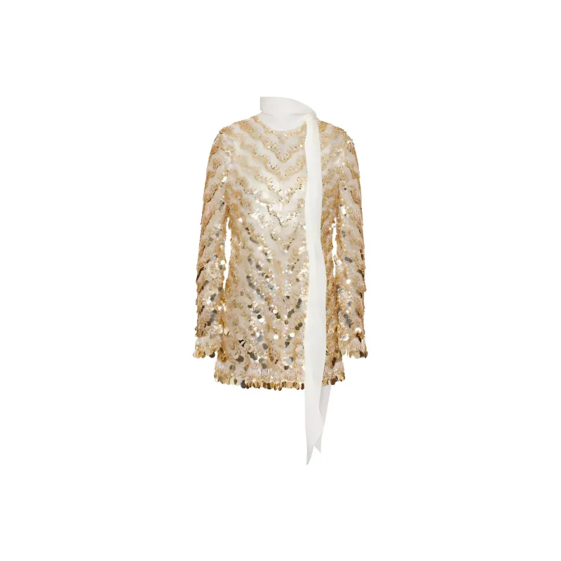 Valentino Long-Sleeved Dresses Women's Yellow-0
