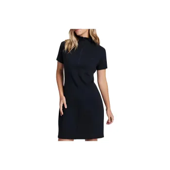 Converse Half Zip Mock Neck Short Sleeve Dress