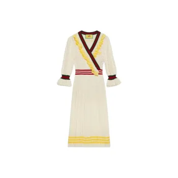 GUCCI Long Sleeved Dress Women's Beige