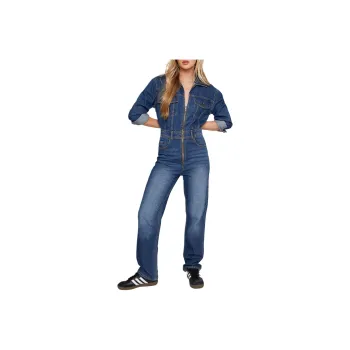NASTY GAL The Denim Boilersuit Jumpsuit Women's Blue