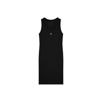 Givenchy 4G Plaque Ribbed Knit Tank Dress
