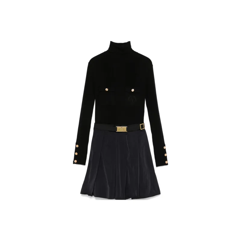 Elisabetta Franchi Embroidered logo Mini Dress-0