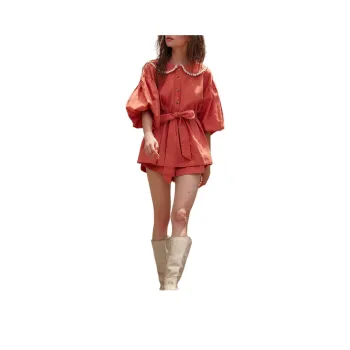 FREE PEOPLE Porto Set Casual Suit Women's Red Pear Combo/Red Pear Combination