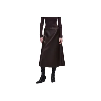 ONLY Denim Long Skirts Women's E16 Dark Reddish Purple