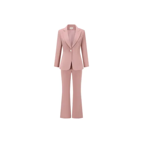 ONE SHALLOW Business Suits Women's Coral Pink