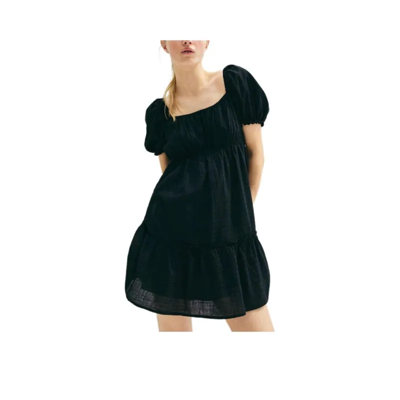 H&M Short Sleeved Dress Women's Black-0