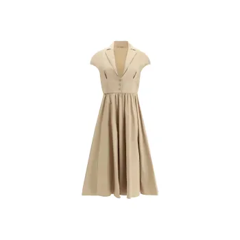 ERMANNO SCERVINO V Neck Pleated Dress