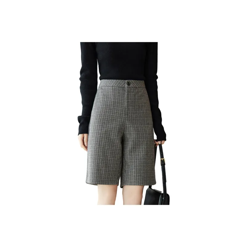 MT Casual Shorts Women's Plaid-0