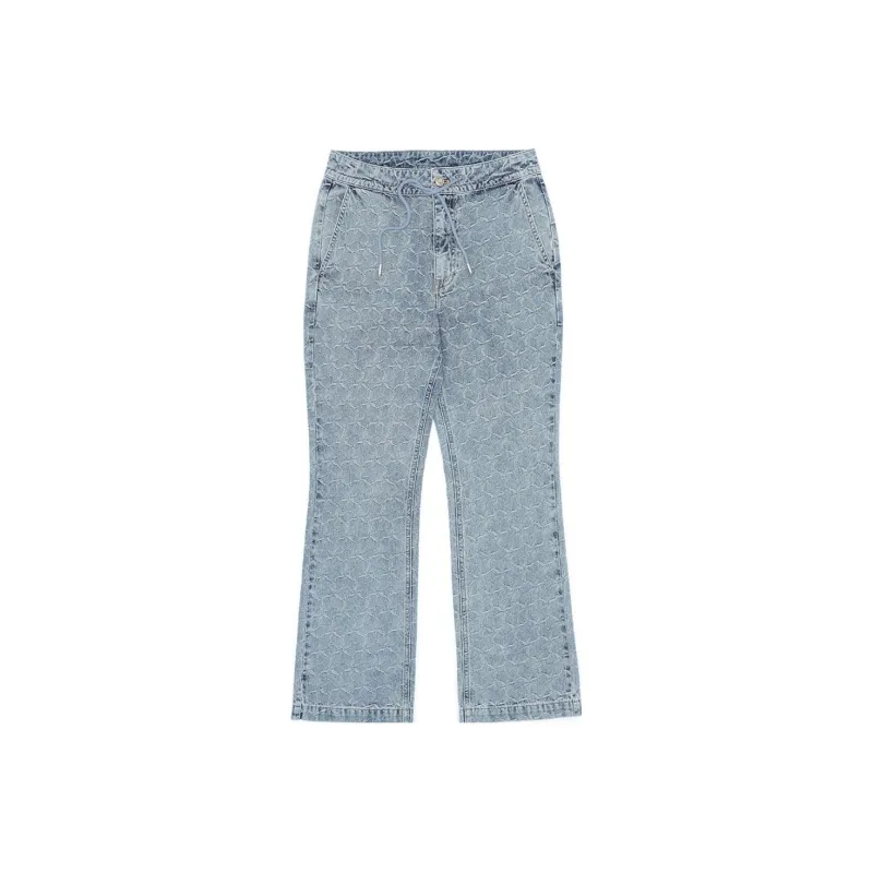 LI NING 1990 Classic Collection Jeans Women's Light Gray Blue-0