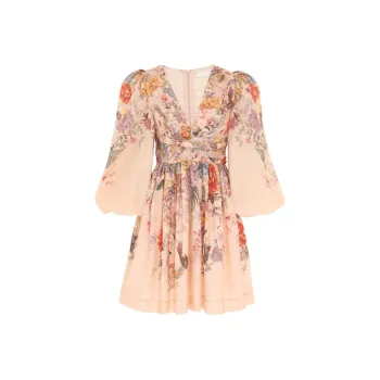 Zimmermann FW24 Long Sleeved Dresses Women's Peach