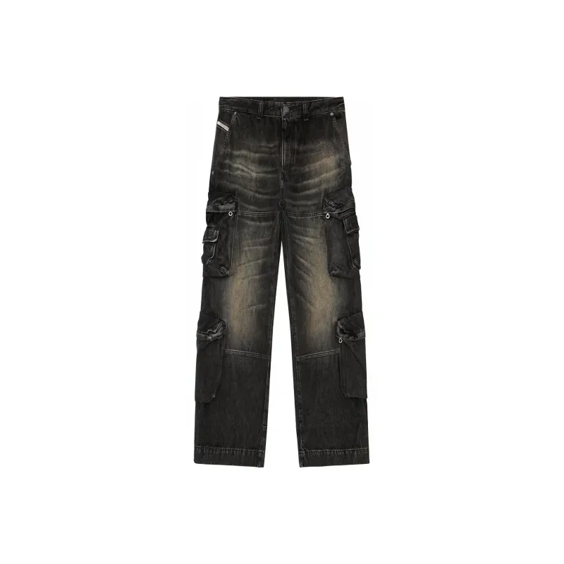 DIESEL Denim Cargo Jeans-0