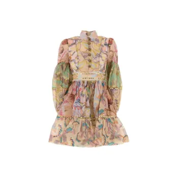 Zimmermann Mirror Floral Printed Mini Dress