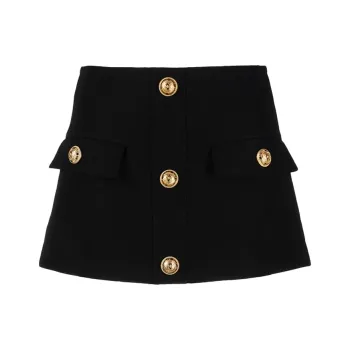 BALMAIN Casual Short Skirts Women's Black