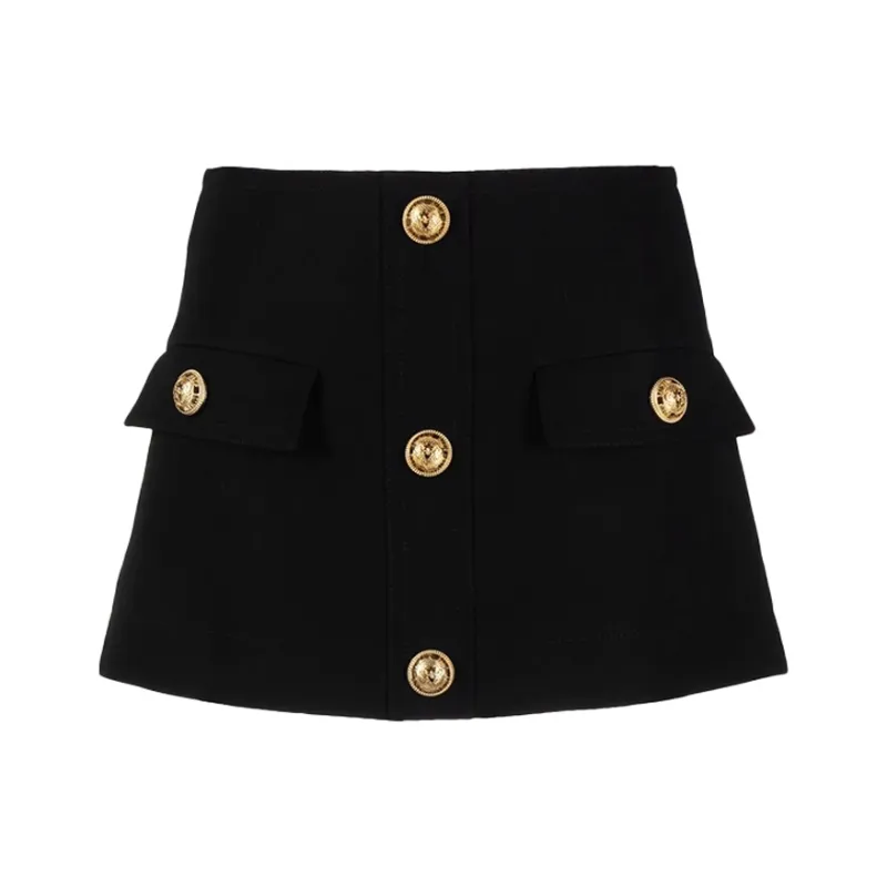 BALMAIN Casual Short Skirts Women's Black-0