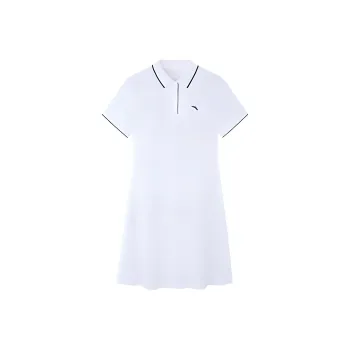 Anta Variety Training Collection Short Sleeved Dress Women's Snowflake White