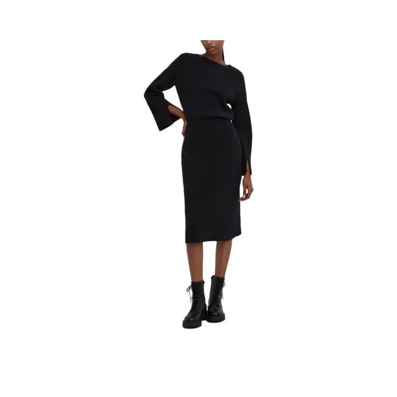UNIQLO X Clare Waight Keller Co-branded Collection Long-Sleeved Dresses Women's Black-0