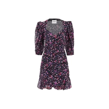 ISABEL MARANT Floral-Printed Sweetheart Neck Mini Dress