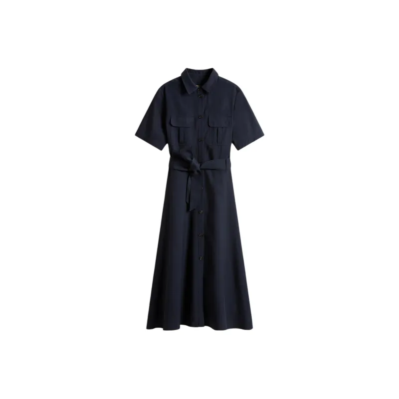 WOOLRICH Short Sleeved Dress Women's Blue-0