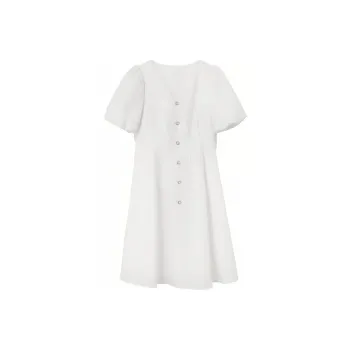 GOELIA Short Sleeved Dress Women's White