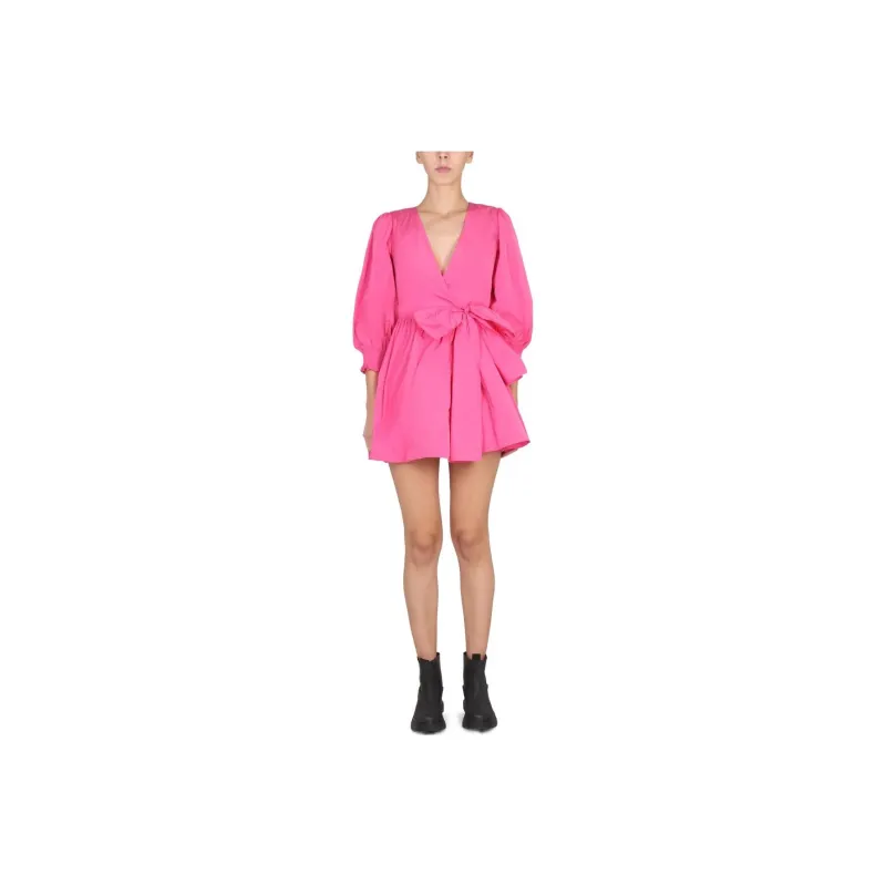 RED VALENTINO REDValentino V Neck Long Sleeved Dress-0
