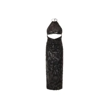 Rotate Sequin Embellished Halterneck Midi Dress