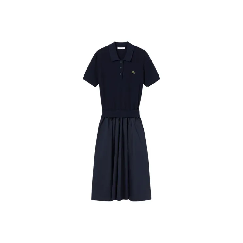 LACOSTE Short Sleeved Dress Women's 166/Navy Blue-0