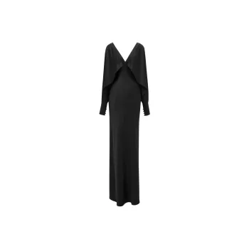 SAINT LAURENT Silk Satin Maxi Dress